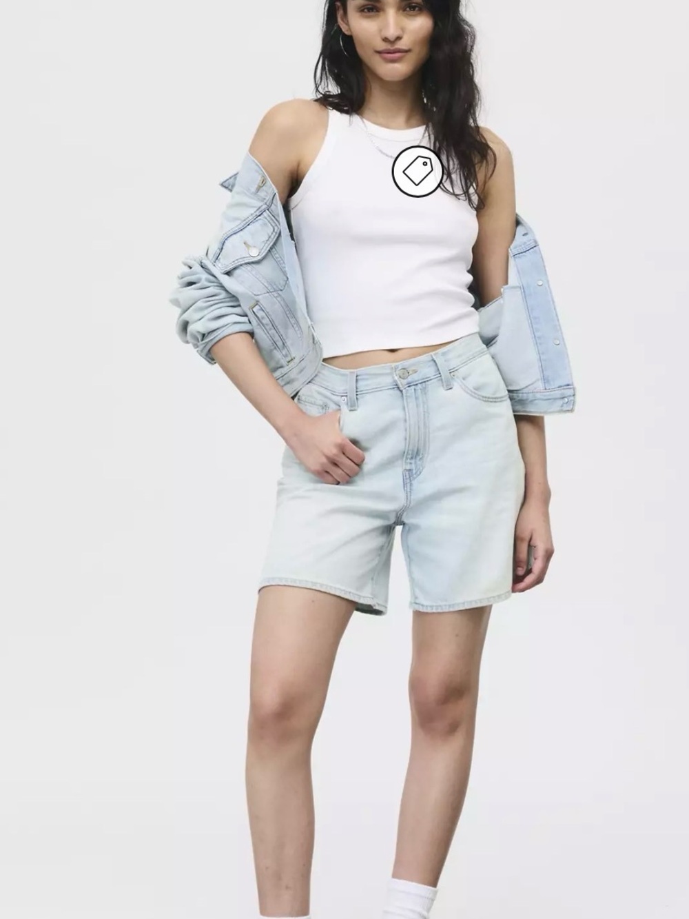 Levi’s HIGH RISE BAGGY LINEN+ DENIM LIGHTWEIGHT WOMEN'S SHORTS